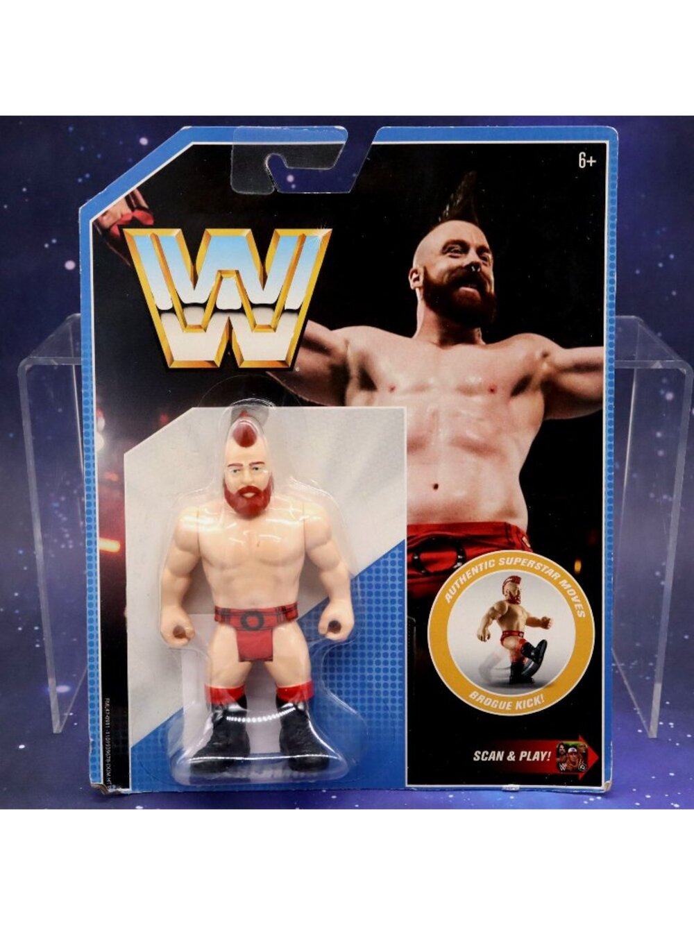 WWE Sheamus 4" Action Figure w/ Brogue Kick Move Scan & Play Code 2018 Mattel